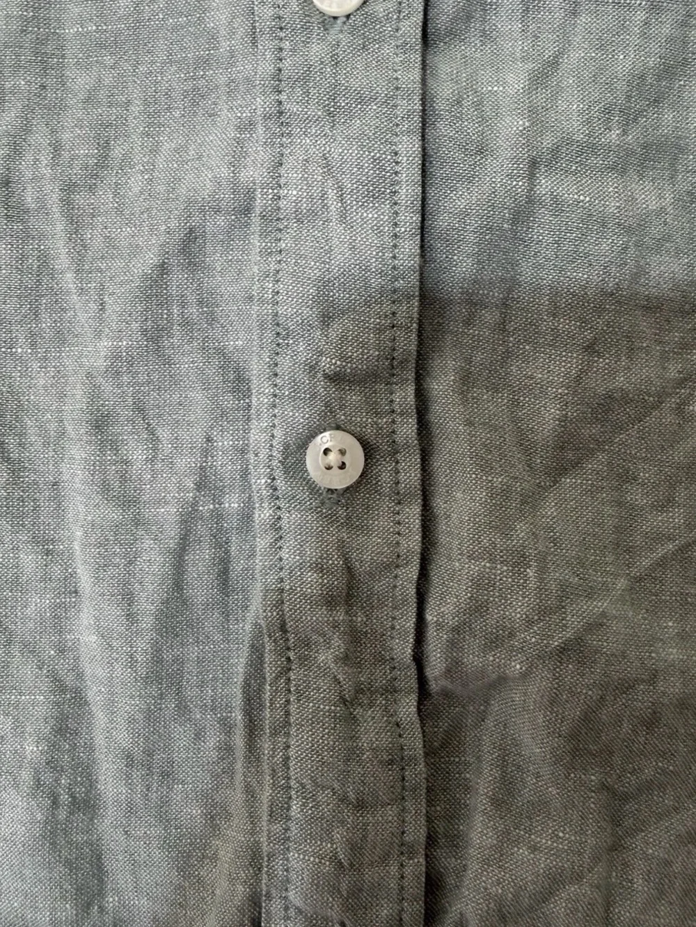 J.Crew Men's Light Sage Green Linen Blend Button Down Shirt Size XL